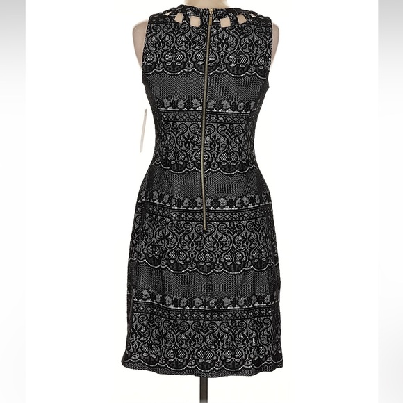Eliza J $212 Black and White Lace Midi Dress - Picture 4 of 4